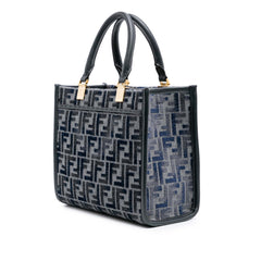 Small FF Embroidered Chenille Sunshine Shopper Tote