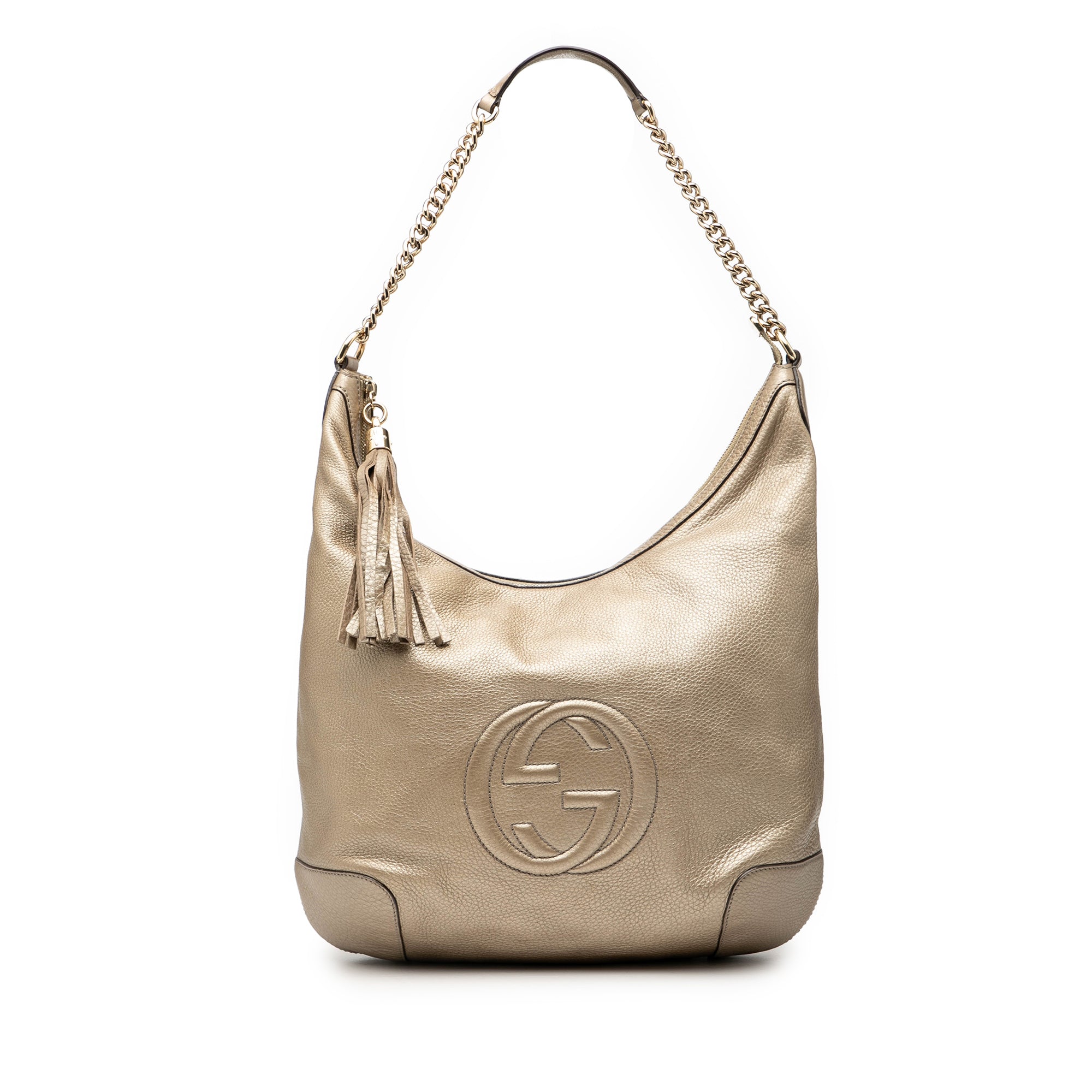 Metallic Leather Soho Shoulder Bag
