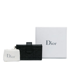 Lambskin Cannage Lady Dior Jasmine Card Holder