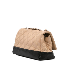 CC Bicolor Quilted Calfskin and Caviar Single Flap