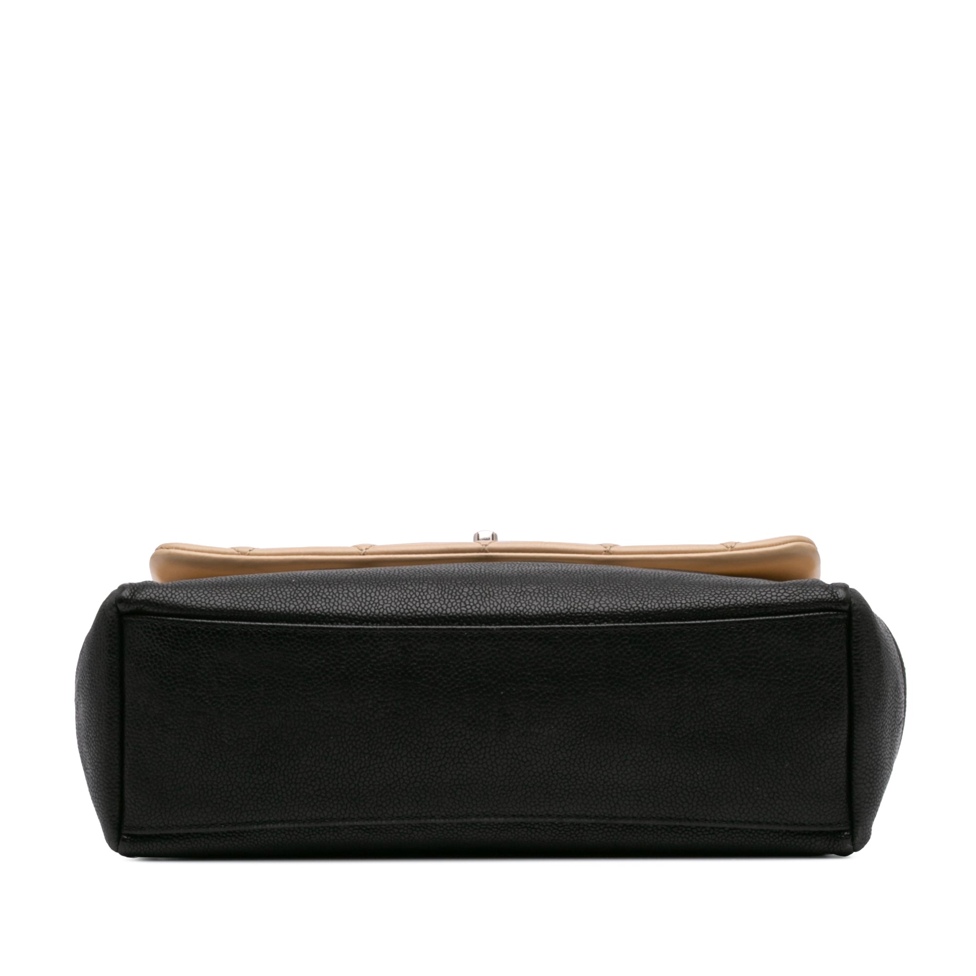 CC Bicolor Quilted Calfskin and Caviar Single Flap