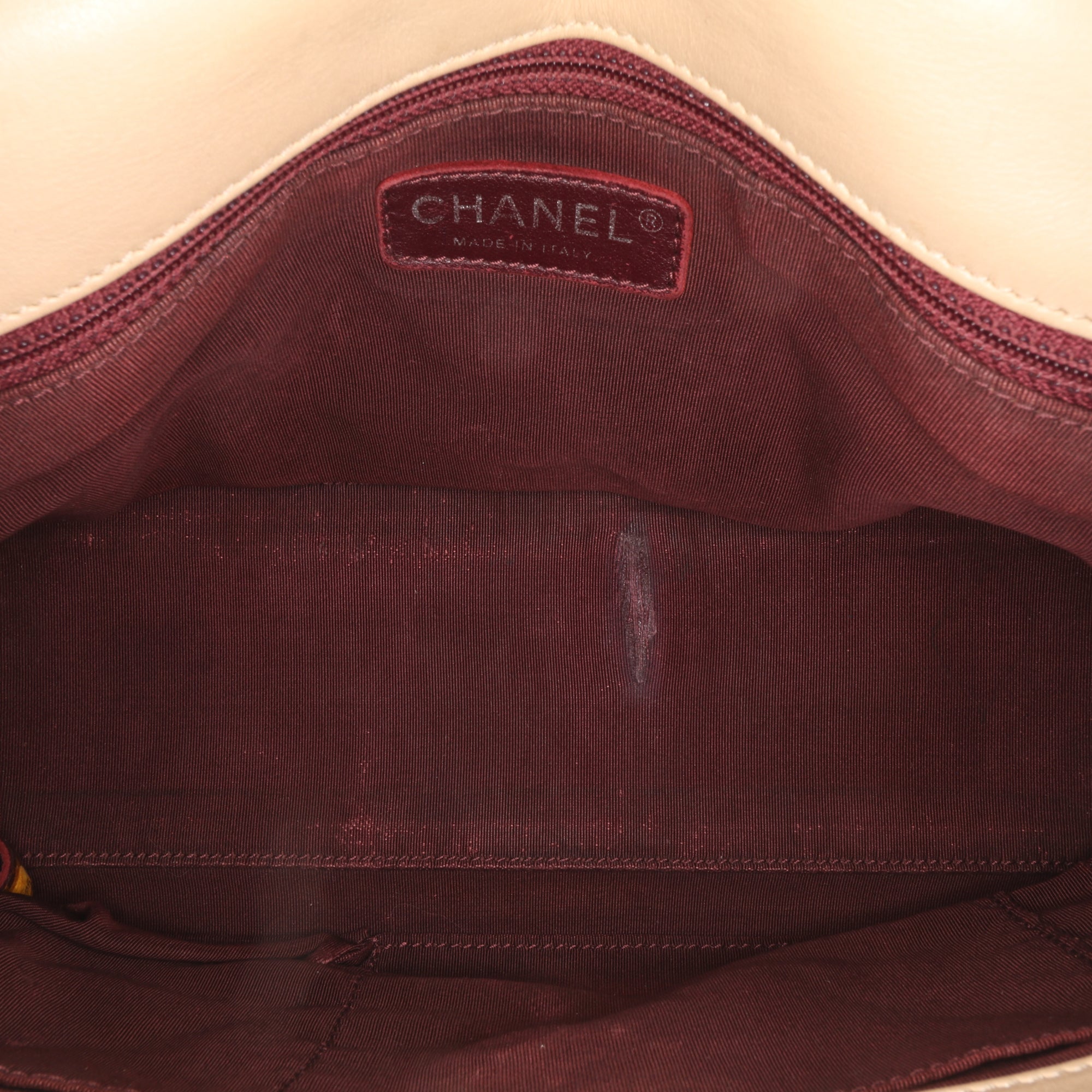 CC Bicolor Quilted Calfskin and Caviar Single Flap