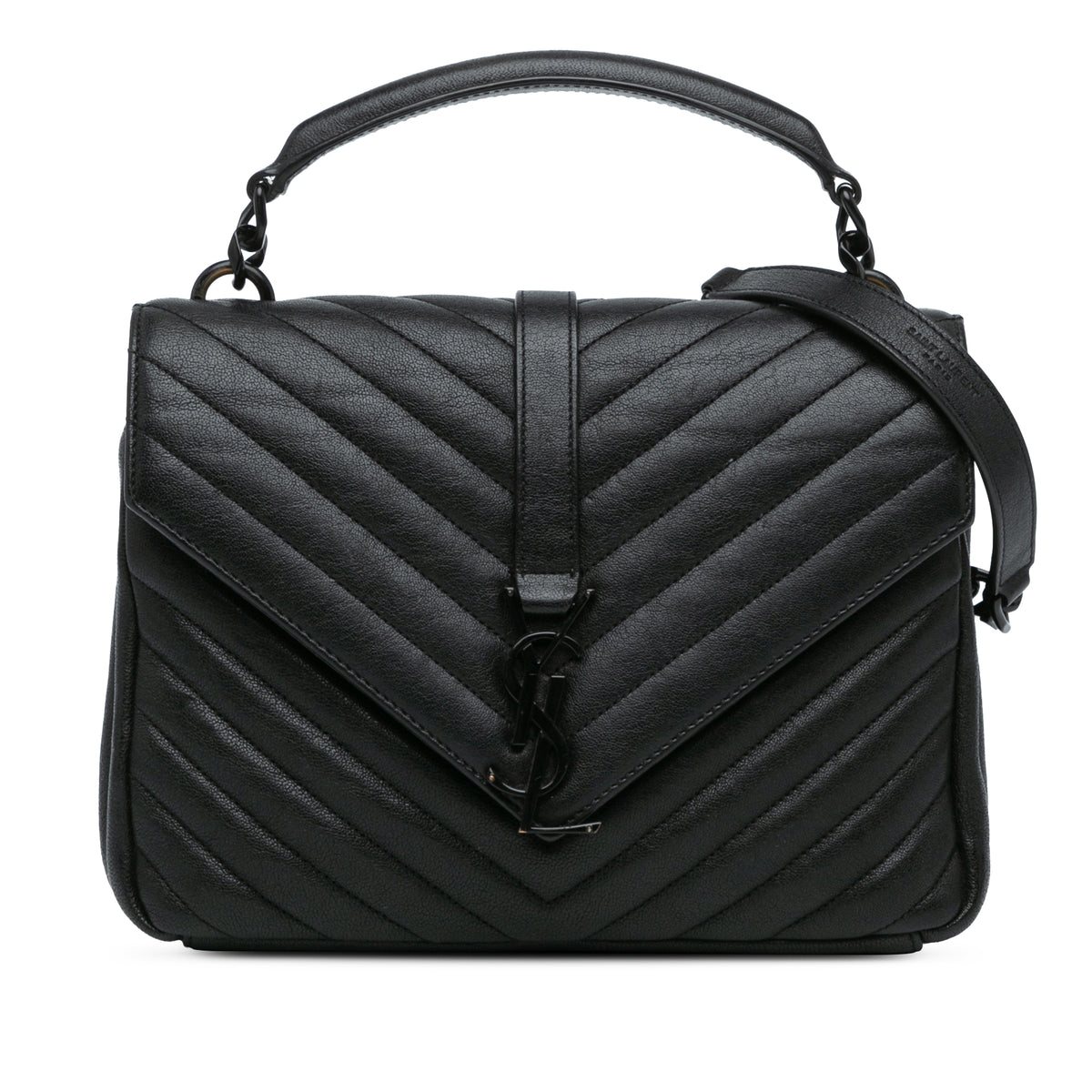 Medium Quilted Chevron Sheepskin College Satchel