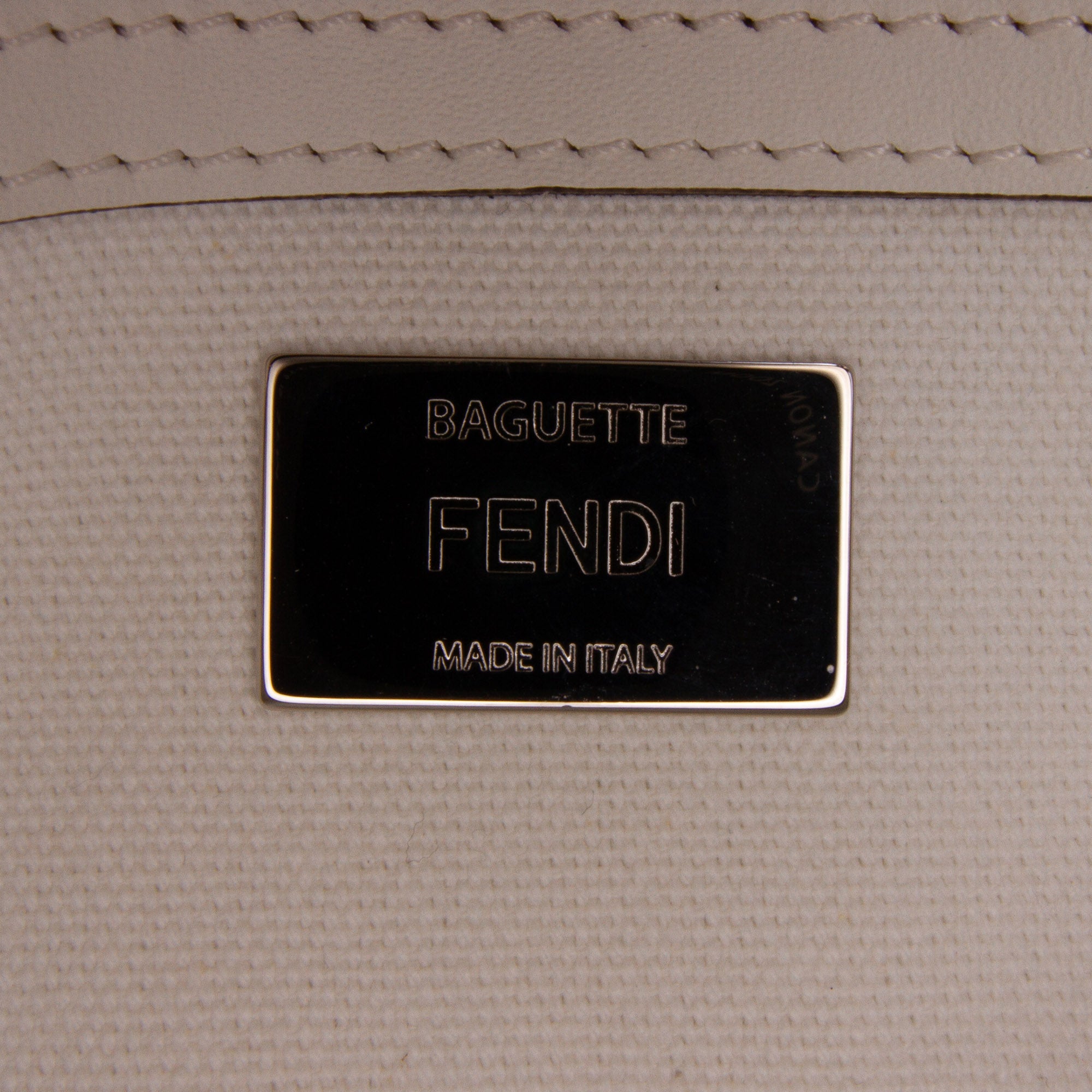 Zucca Embroidered Canvas Baguette Satchel