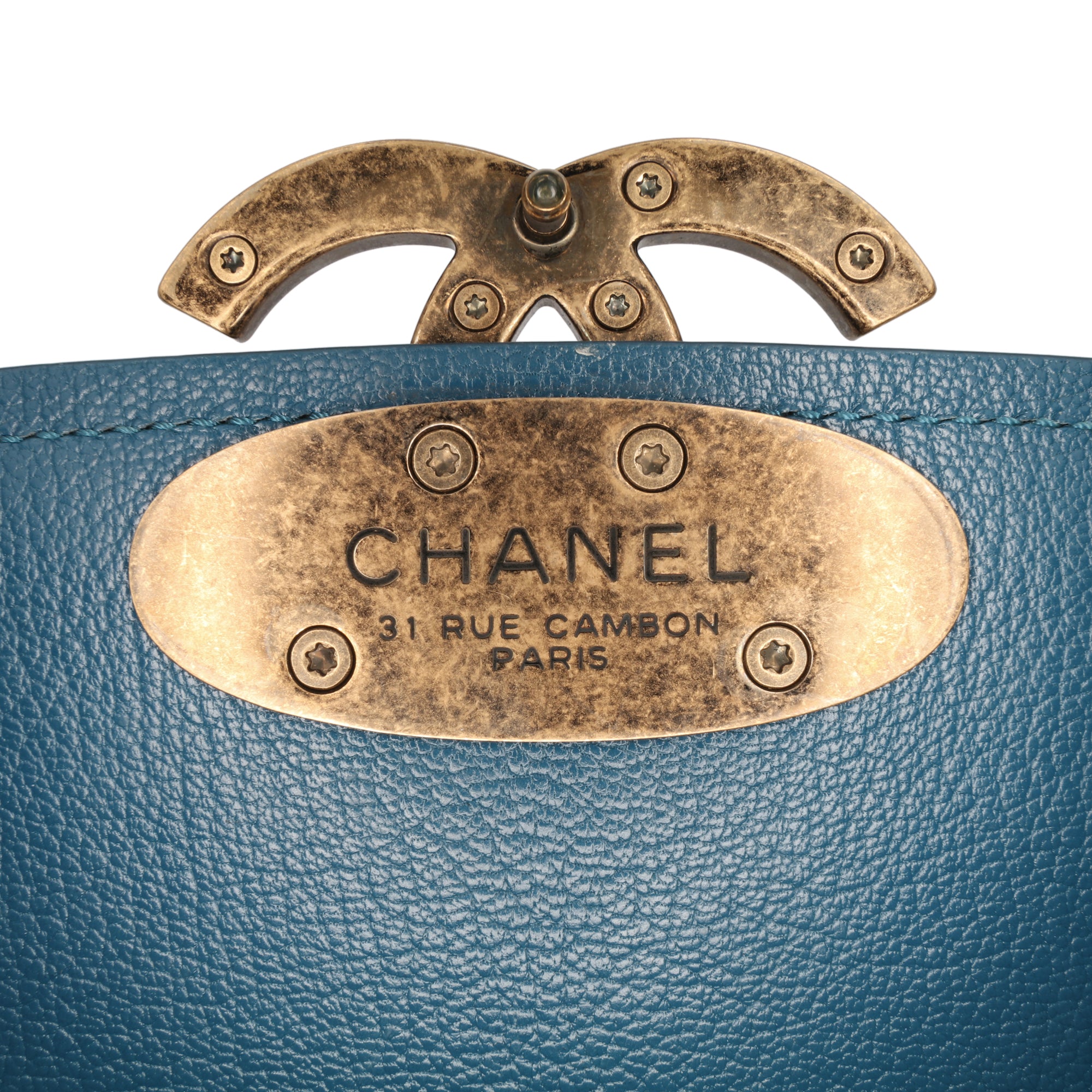 Medium Shiny Calfksin and Goatskin Coco Curve Flap