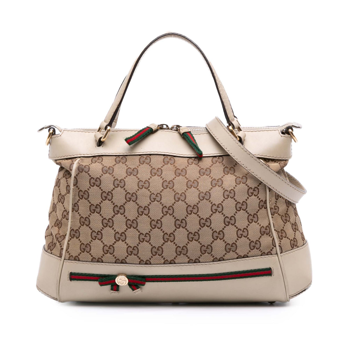 Small GG Canvas Web Mayfair Satchel