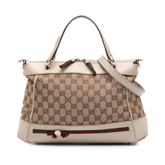 Small GG Canvas Web Mayfair Satchel