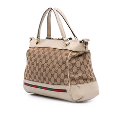 Small GG Canvas Web Mayfair Satchel