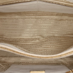 Medium Bicolor Saffiano Lux Promenade Satchel