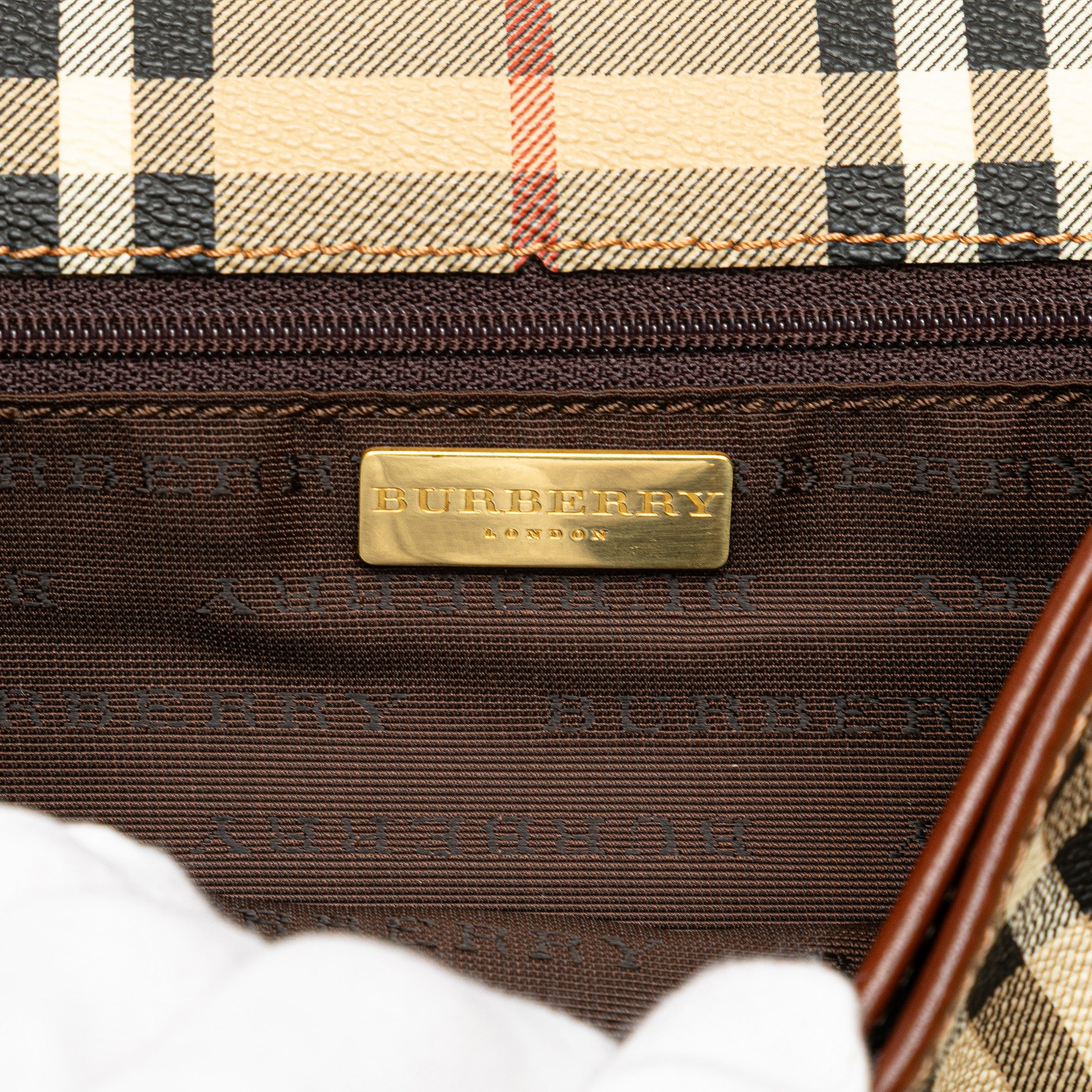 Haymarket Check Coated Canvas Crossbody