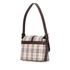 House Check Canvas Flap Shoulder Bag