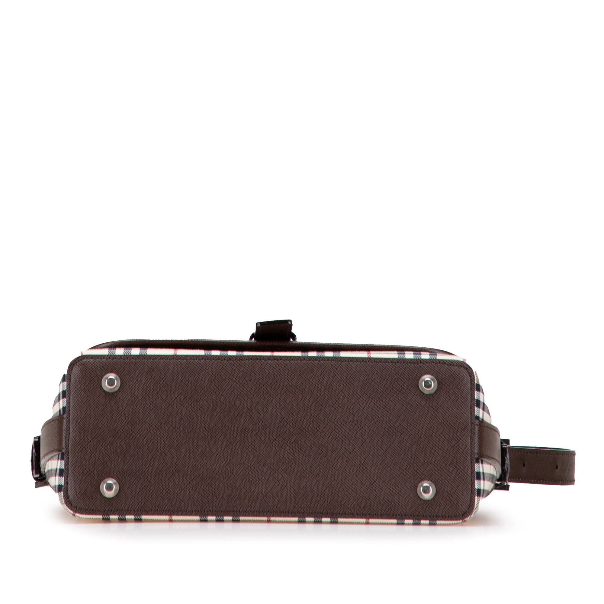 House Check Canvas Flap Shoulder Bag