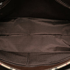 House Check Canvas Flap Shoulder Bag