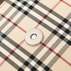 House Check Canvas Flap Shoulder Bag