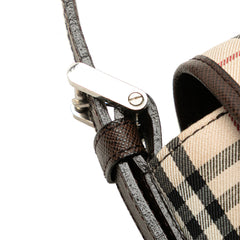 House Check Canvas Flap Shoulder Bag