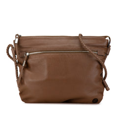 Medium Leather Interlocking G Braided Strap Crossbody