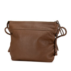 Medium Leather Interlocking G Braided Strap Crossbody