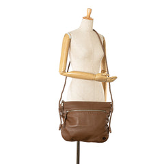 Medium Leather Interlocking G Braided Strap Crossbody