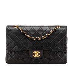 Medium Classic Lambskin Double Flap
