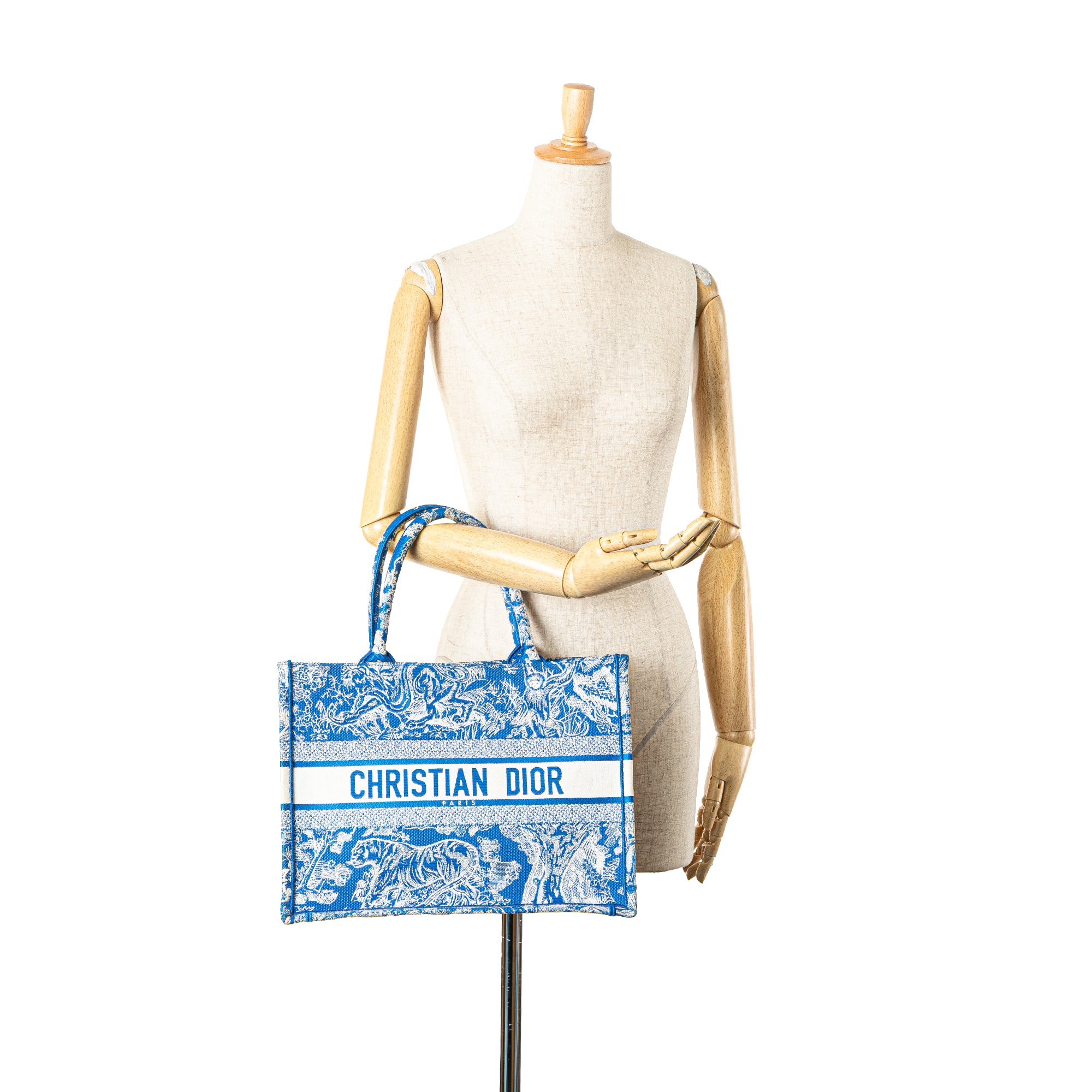 Medium Canvas Embroidered Dioriviera Toile De Jouy Book Tote