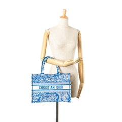 Medium Canvas Embroidered Dioriviera Toile De Jouy Book Tote