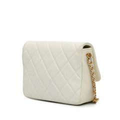 Small Quilted Caviar Chain Melody Flap
