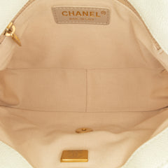Small Quilted Caviar Chain Melody Flap
