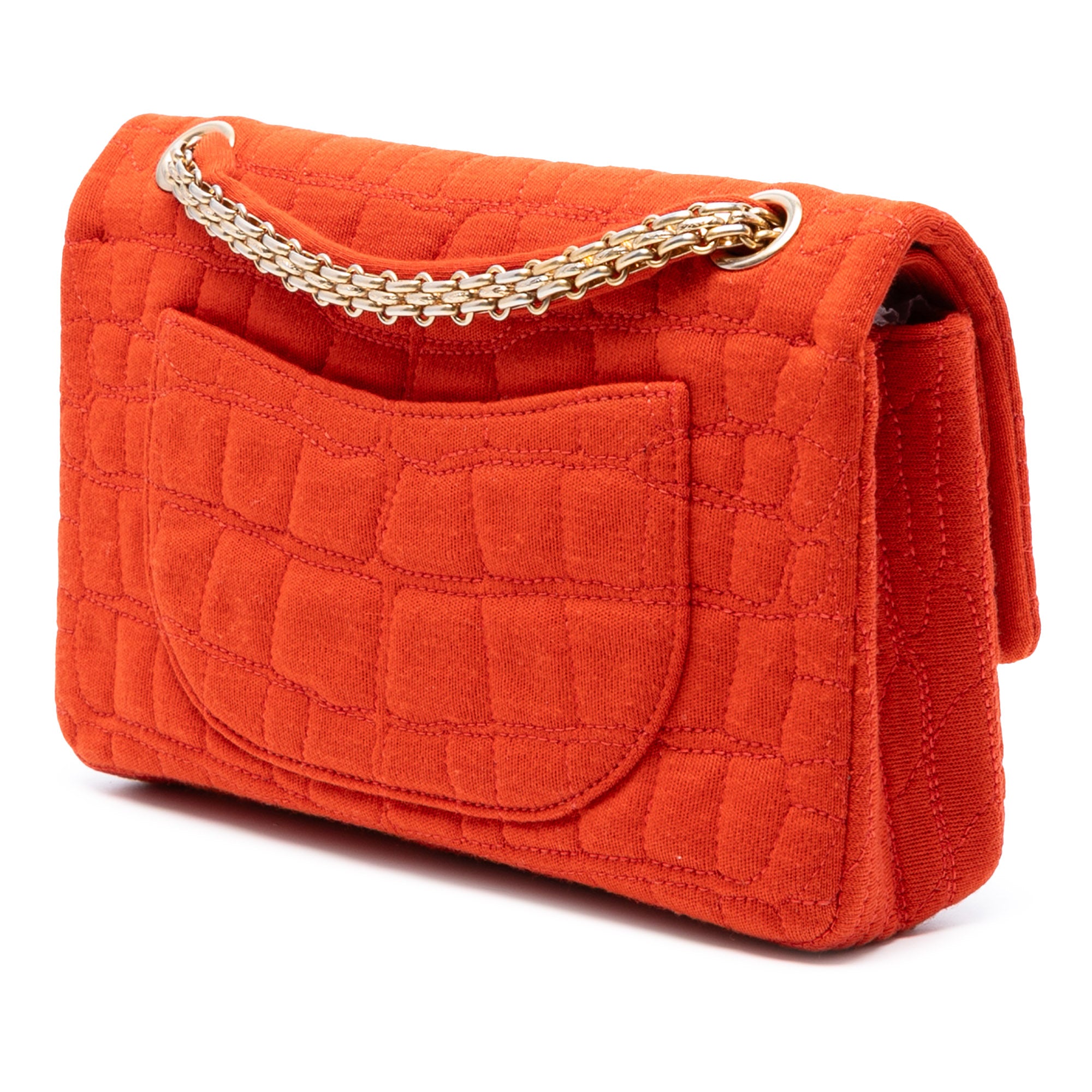 Reissue 2.55 Quilted Jersey Coco Croc Double Flap 225