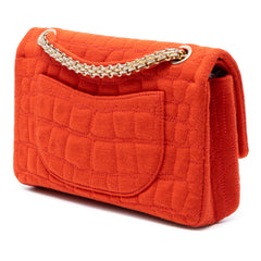 Reissue 2.55 Quilted Jersey Coco Croc Double Flap 225