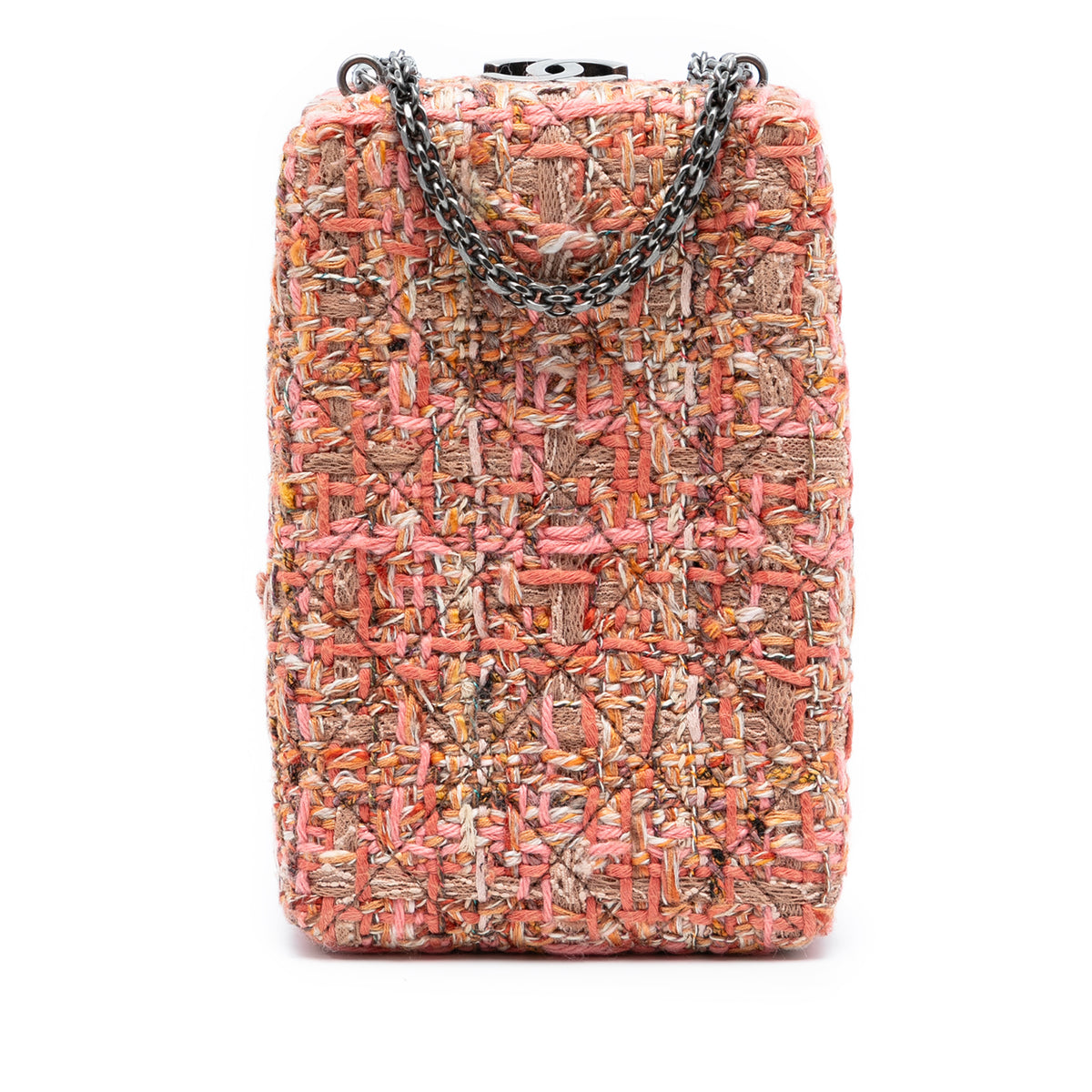 CC Tweed Chain Vertical Box Crossbody