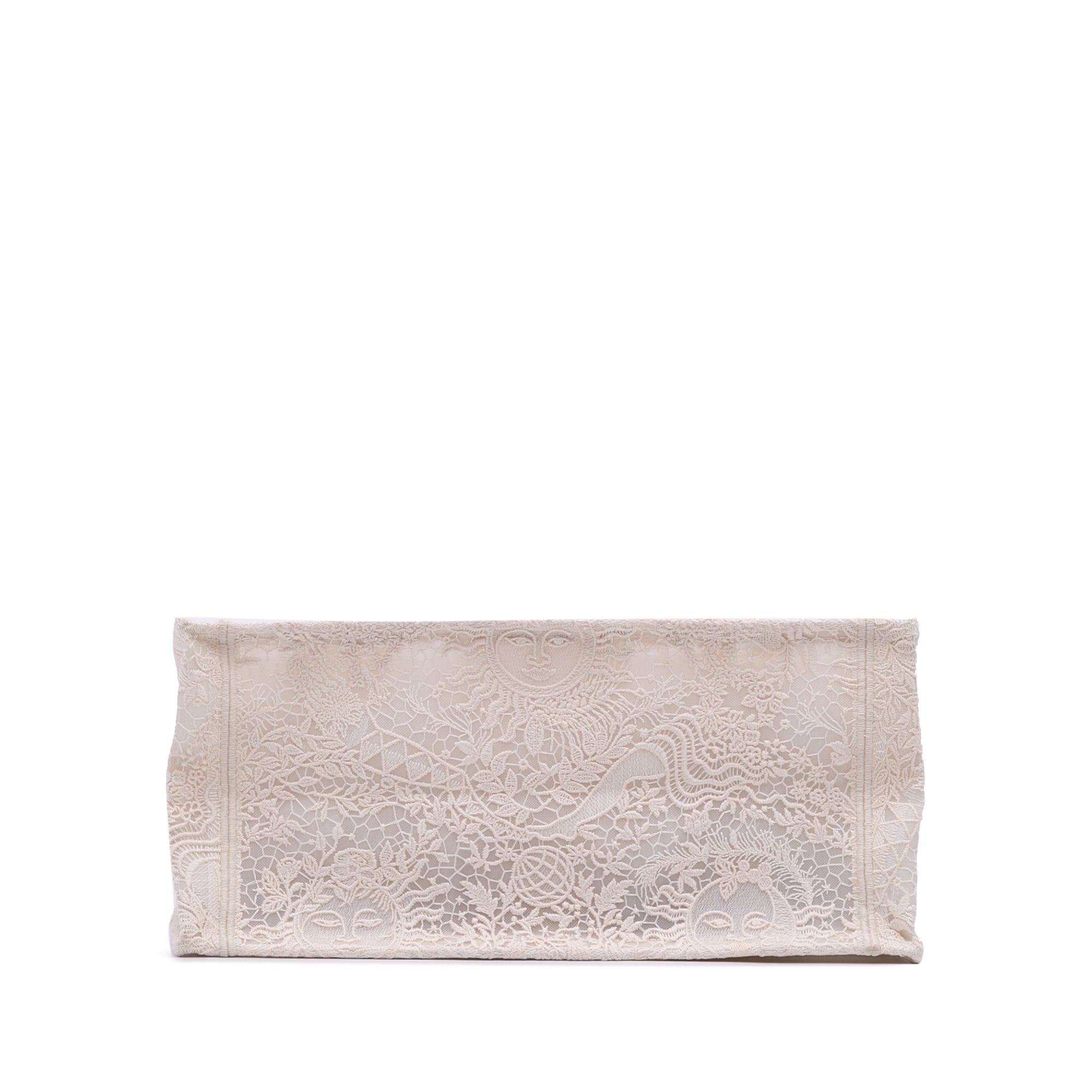 Medium Canvas D Lace Sun Embroidery Book Tote