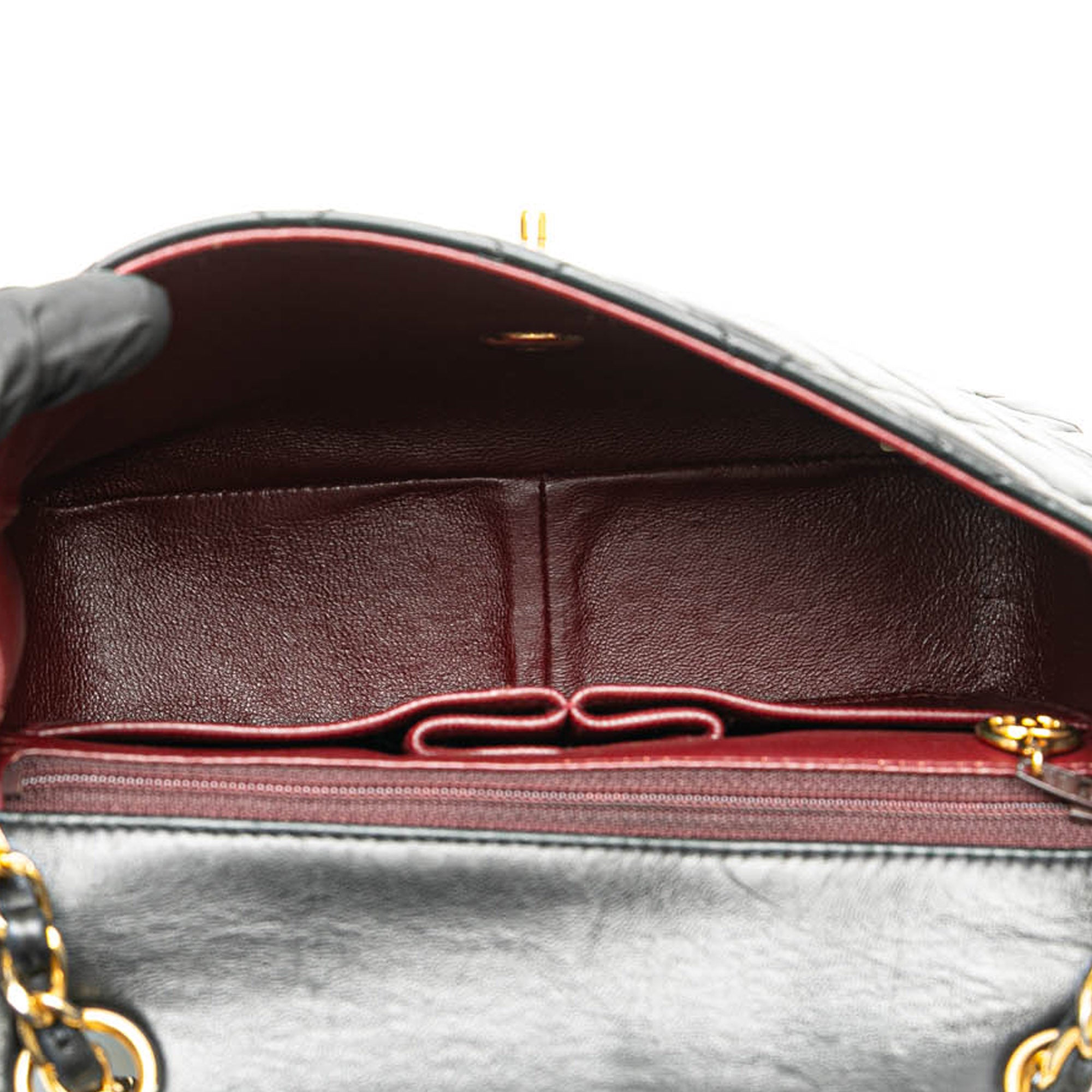 Small Square Quilted Lambskin Flap