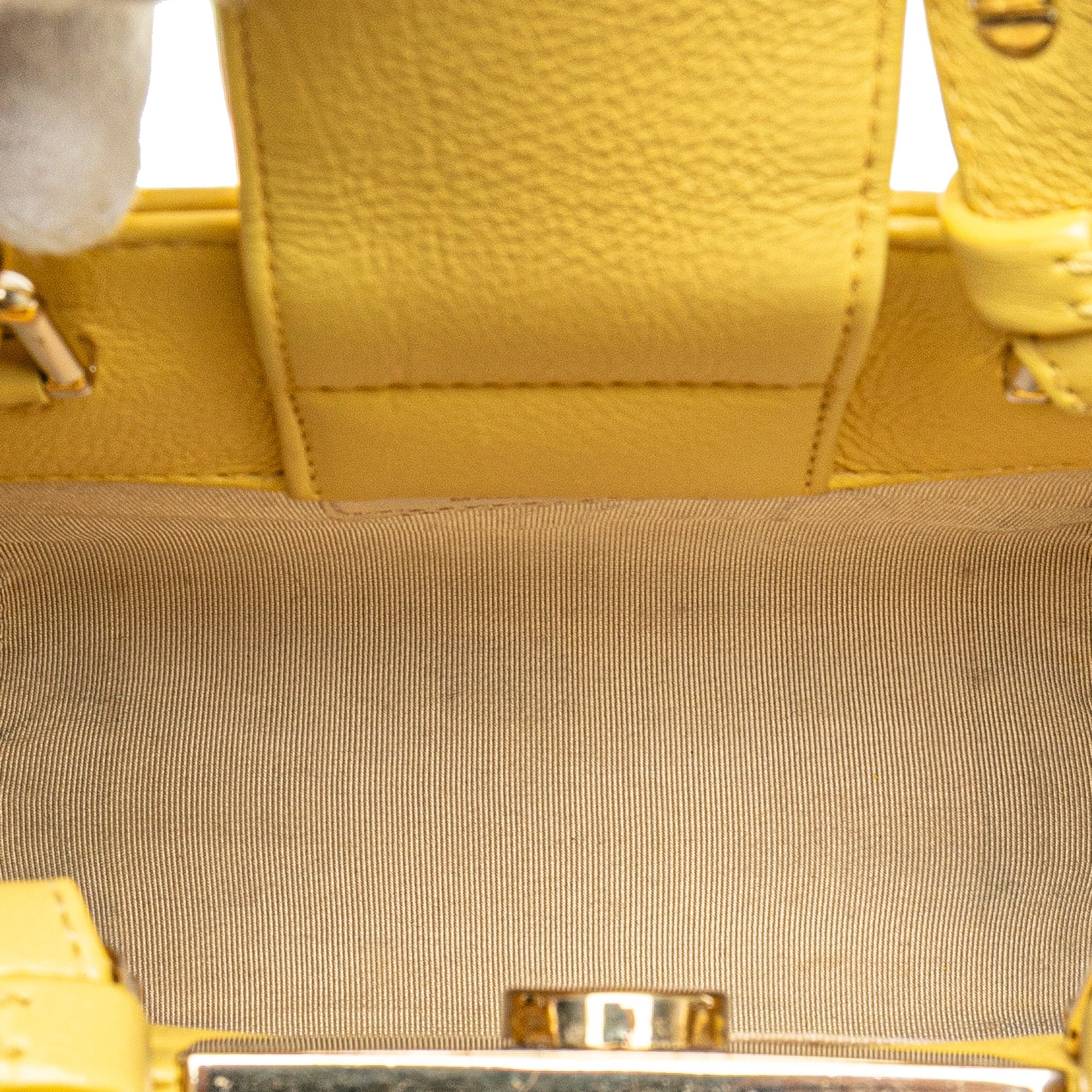 Mini Calfskin Label Click Shopping Tote