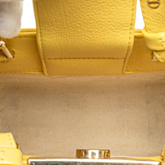 Mini Calfskin Label Click Shopping Tote