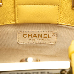 Mini Calfskin Label Click Shopping Tote