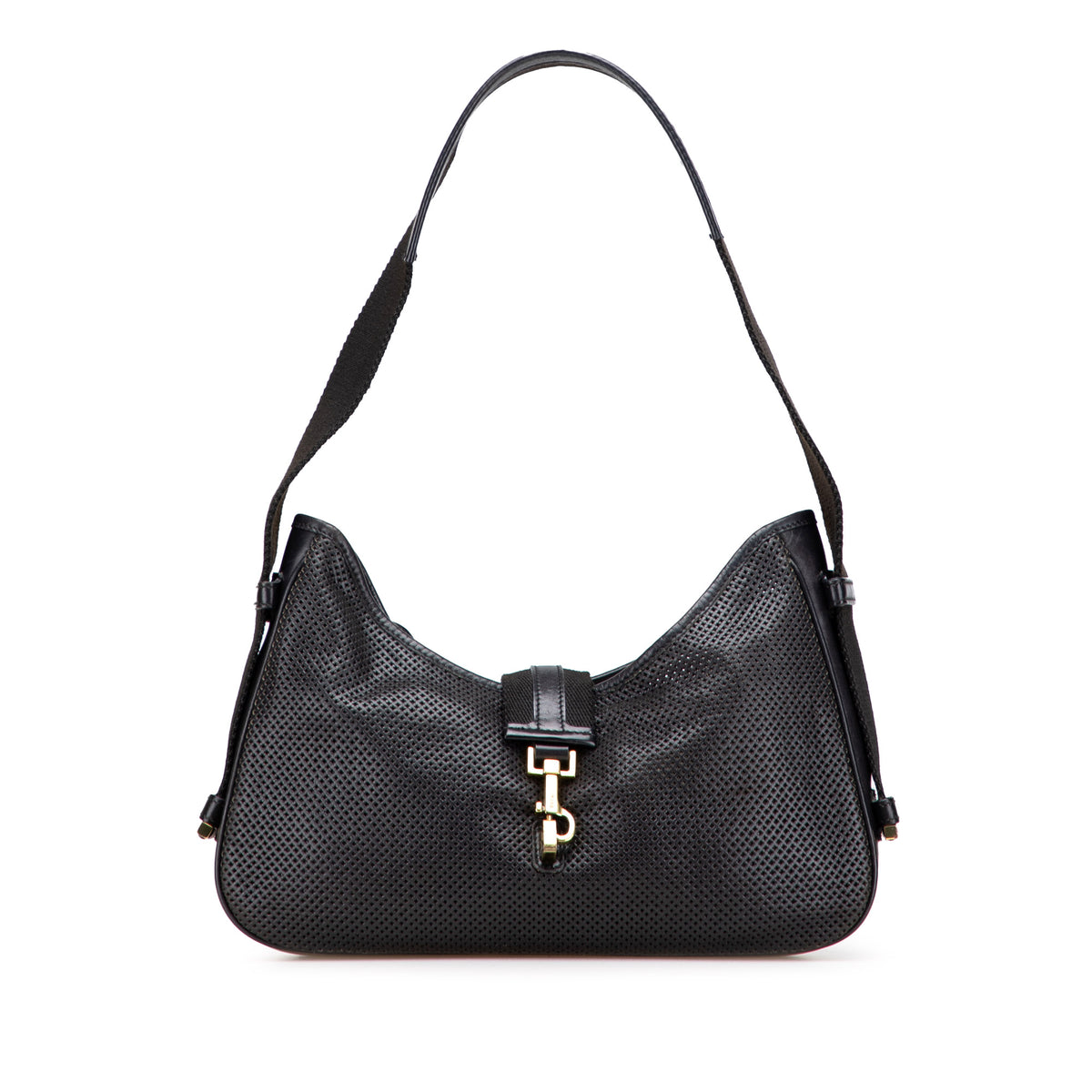 Perforated Calfskin Jackie Shoulder Bag
