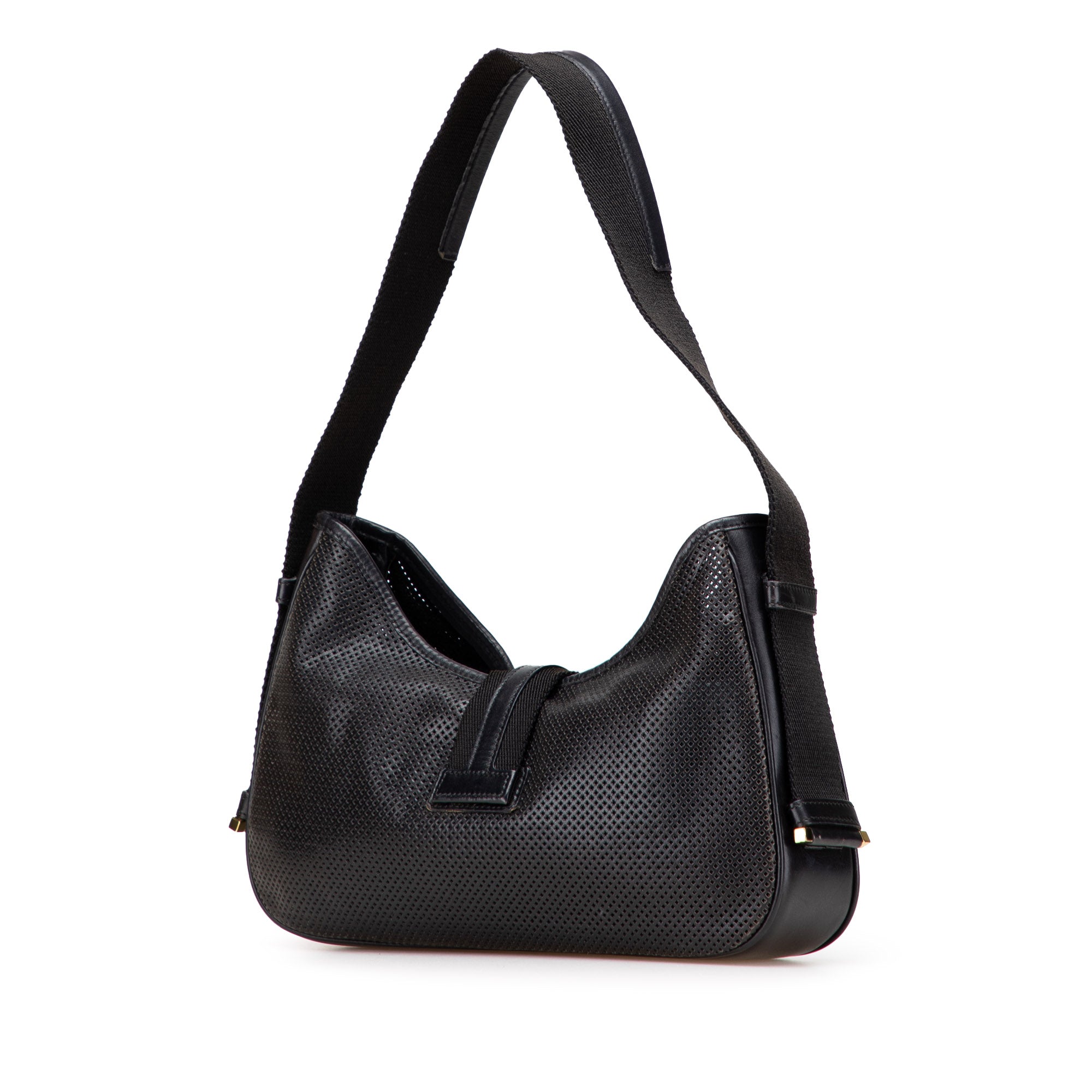 Perforated Calfskin Jackie Shoulder Bag