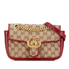 Small GG Marmont GG Matelasse Diagonal Canvas Shoulder Bag