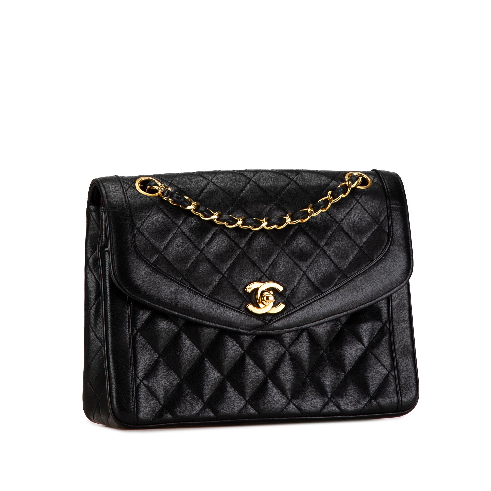 CC Quilted Lambskin Single Flap