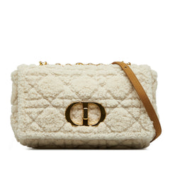 Medium Shearling Cannage Caro Bag_0