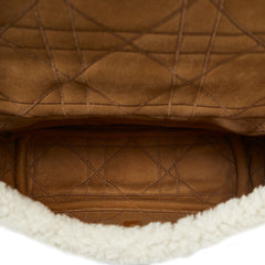 Medium Shearling Cannage Caro Bag_4