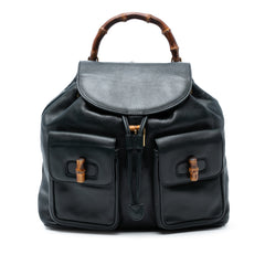 Calfskin Bamboo Drawstring Backpack