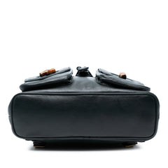 Calfskin Bamboo Drawstring Backpack