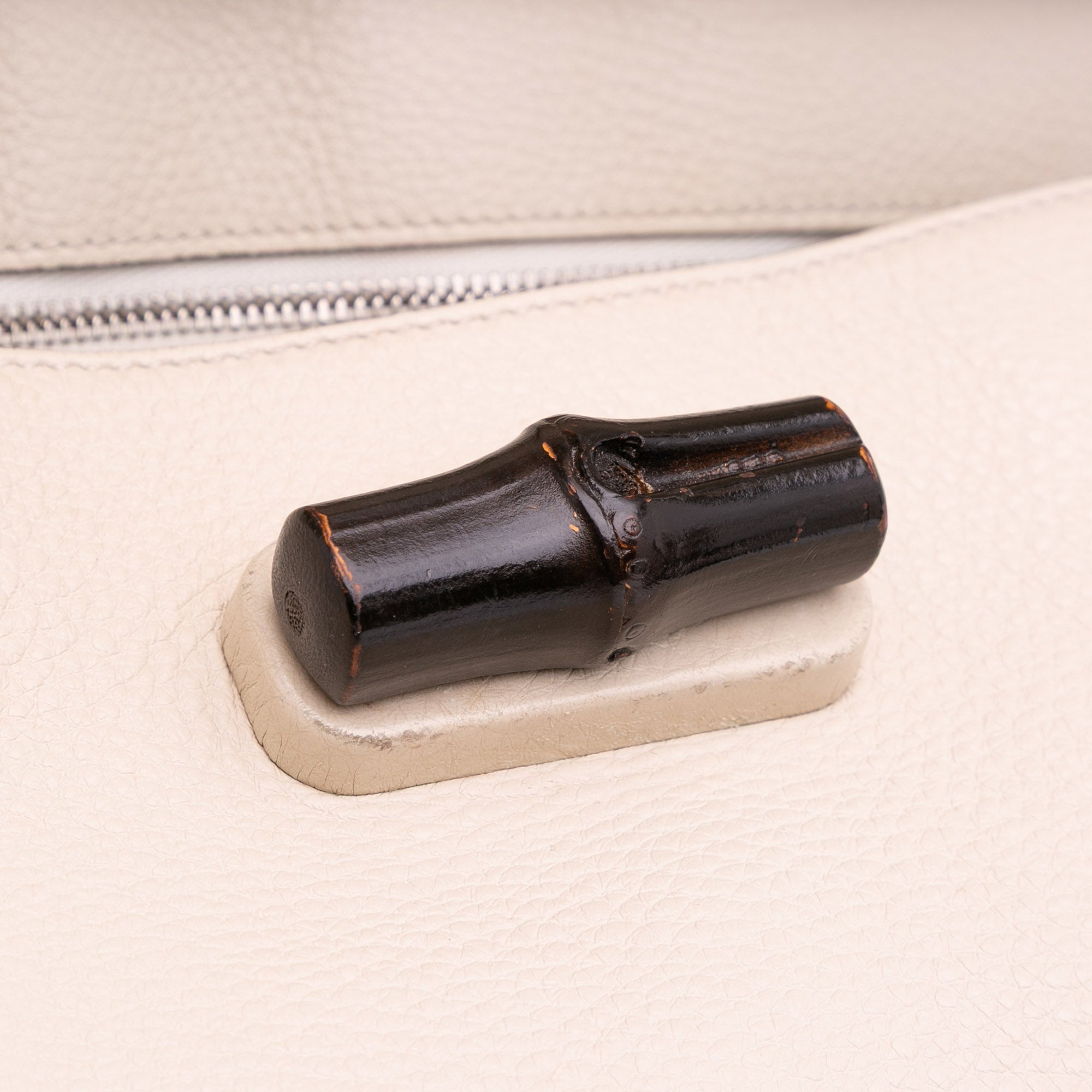 Medium Leather Bamboo Daily Satchel