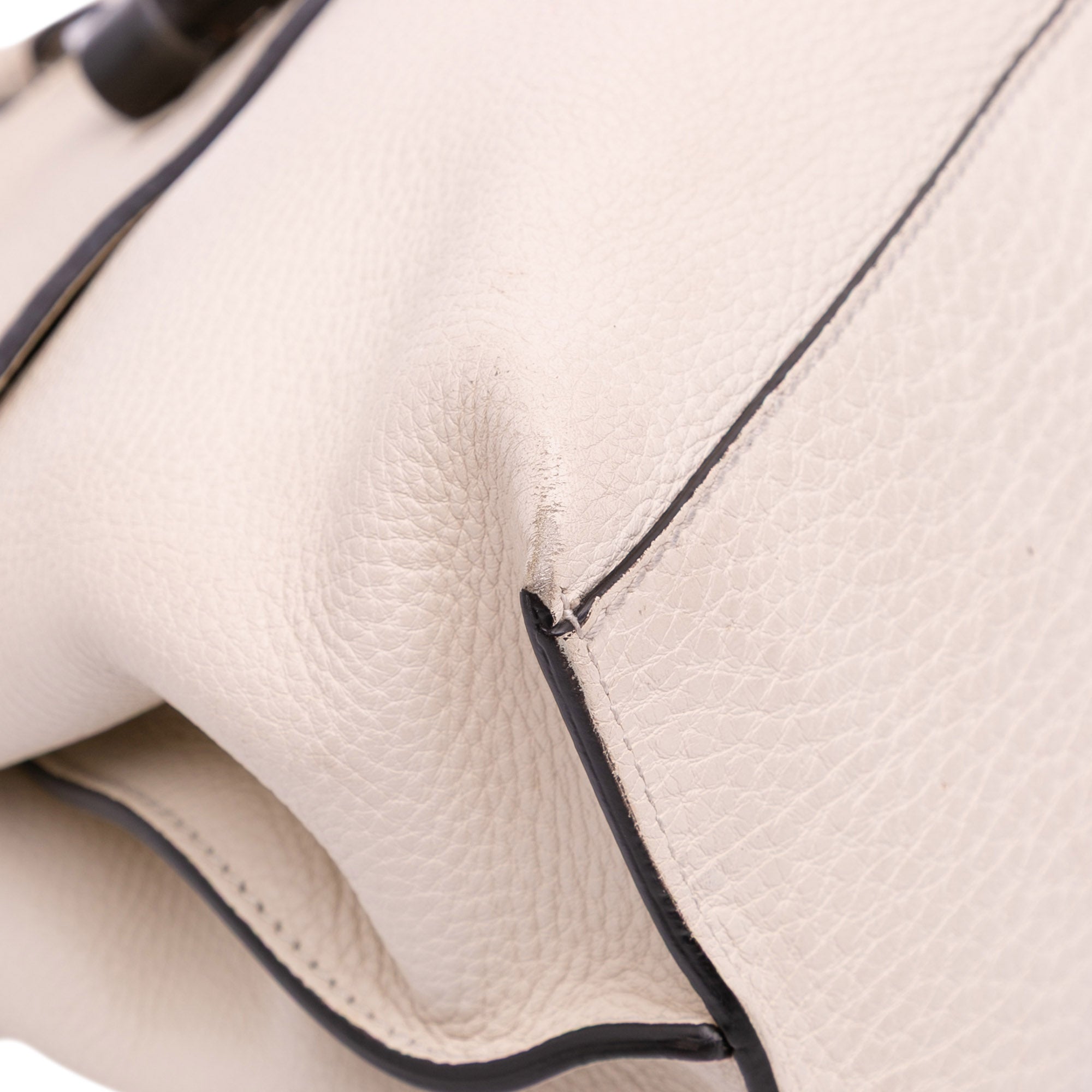 Medium Leather Bamboo Daily Satchel