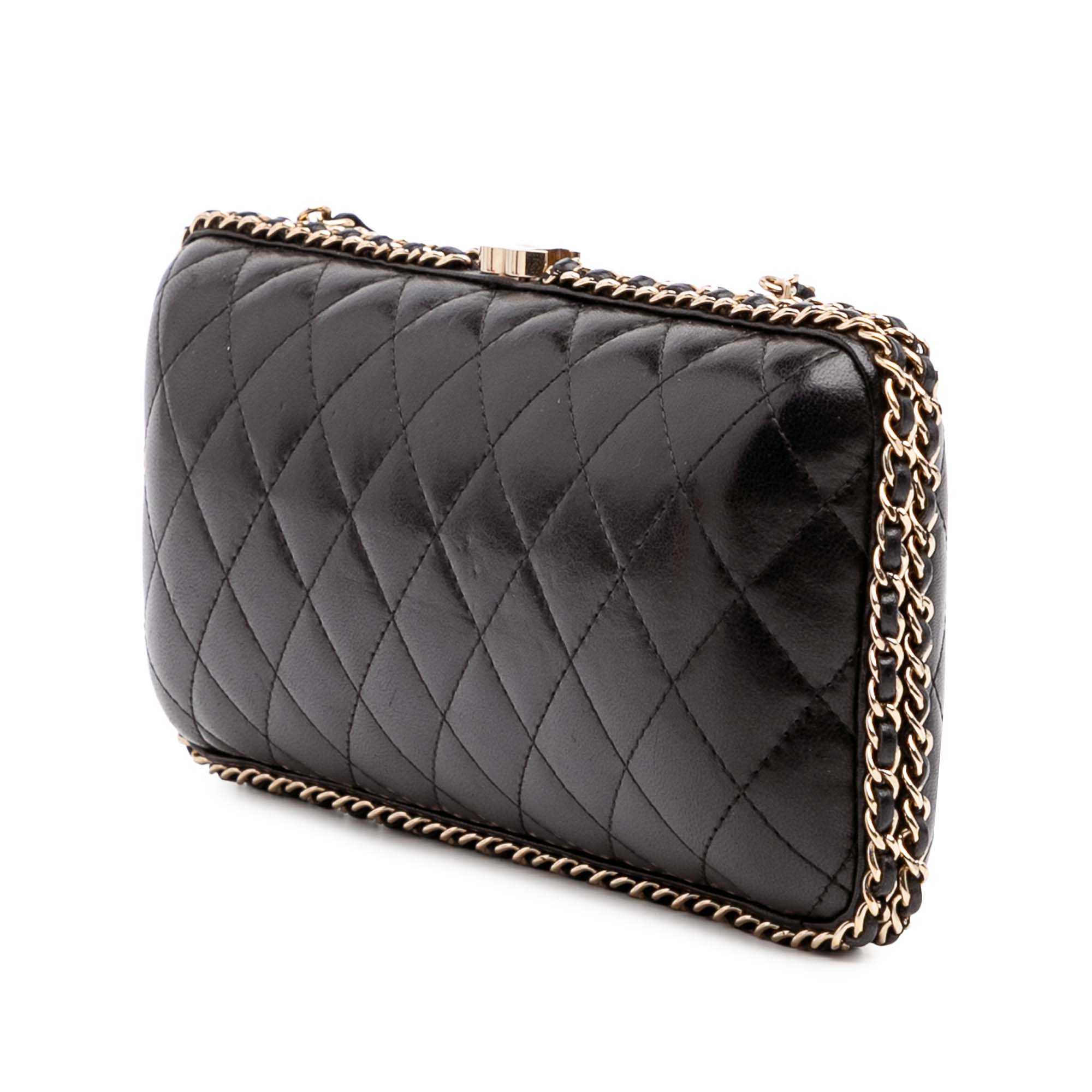 Quilted Lambskin Chain Around Clutch
