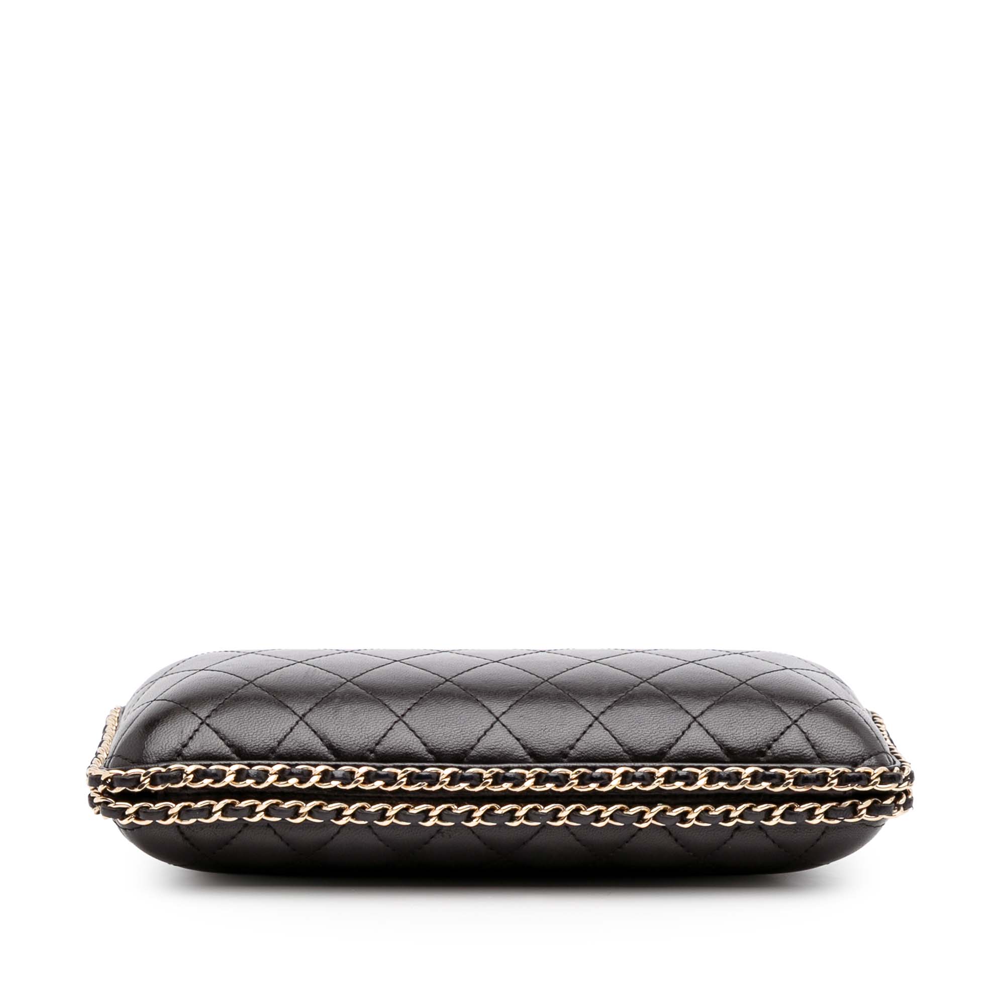 Quilted Lambskin Chain Around Clutch