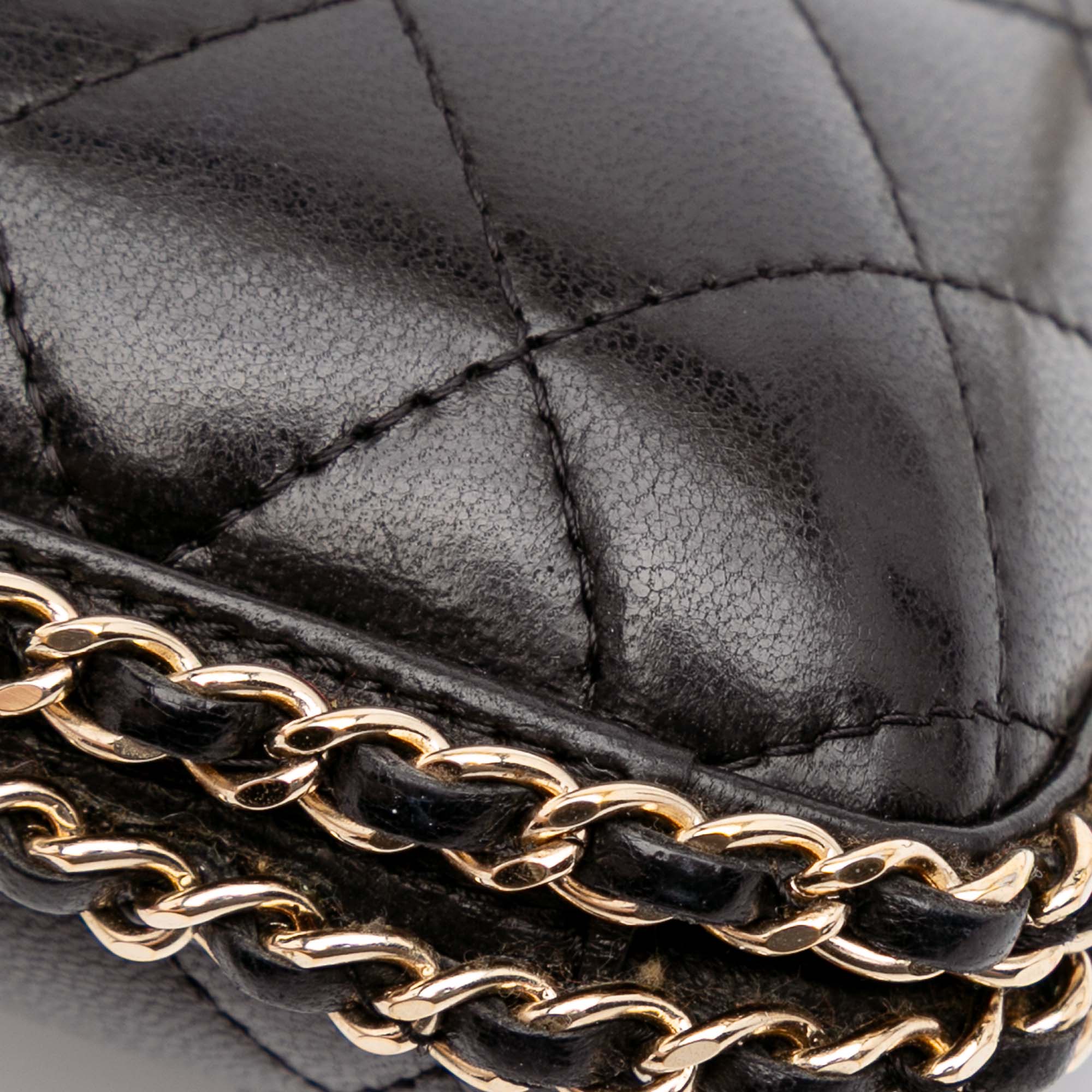 Quilted Lambskin Chain Around Clutch