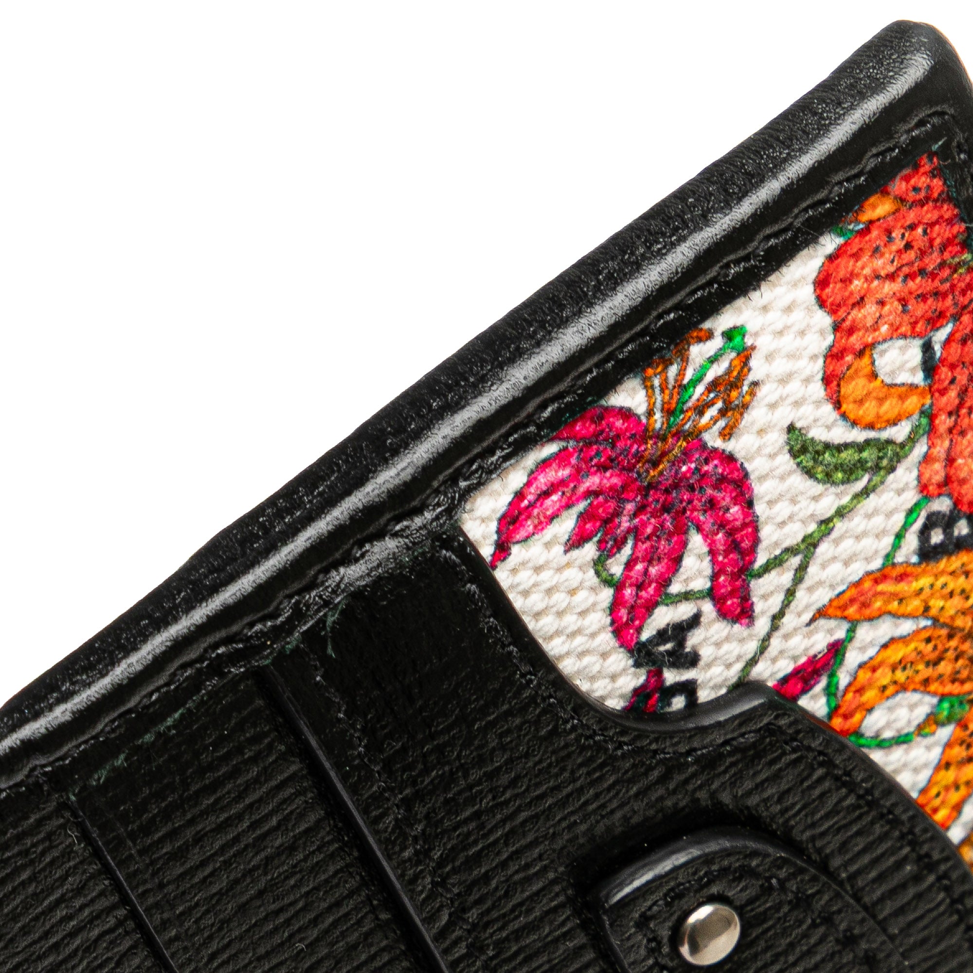 Balenciaga The Hacker Project Flora Calfskin and Canvas Neo Classic Card Case