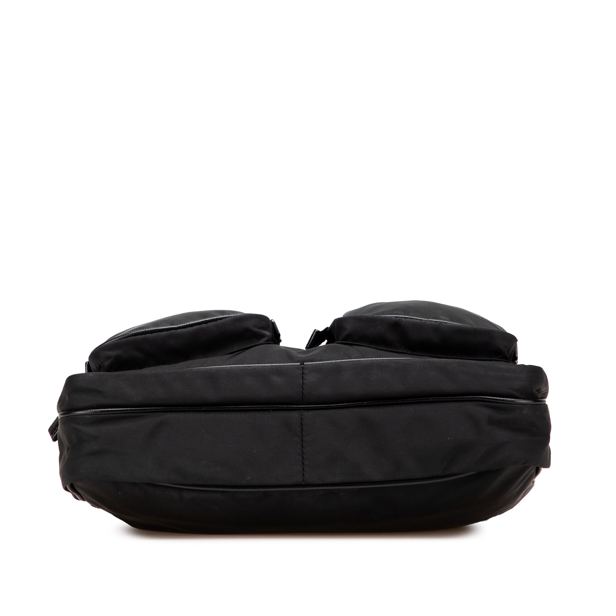 Saffiano Trimmed Tessuto Zip Top Crossbody